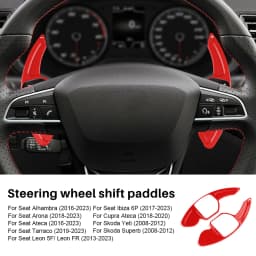 Shift Paddle For SEAT Leon ST 5F FR Cupra Ateca Ibiza 6P Arona Tarraco Carbon Fiber Car Steering Wheel Extension Shifter Sticker
