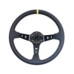 Universal 350mm 14 Inch Suede/PVC Auto Racing Steering Wheels Deep Corn Drifting Sport Steering Wheel