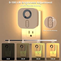 Wireless Motion Induce Night Lamp Smart Human Motion Sensor Night Light LED Dimmable Ultra-Quiet for Bedroom Hallway Bathroom