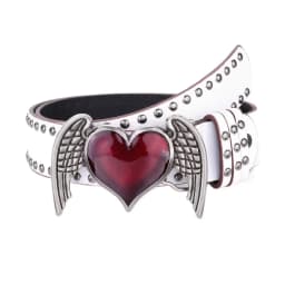Casual Trendy Punk Rivet Belts Y2k Double Hole Eyelet Grommet Gothic Waistband Versatile Buckle Waist Belt