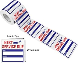 150 Pcs Oil Change Auto Maintenance Service Due Reminder Stickers Labels in Roll