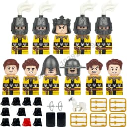 Crusader Knights Roman Warriors Middle Ages Medieval Europe Military Building Blocks Figures Castle Kingdom King Legion Set