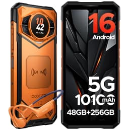 Doogee S200E 5g Rugged Phone 1.32" Amoled Rear Display 48Gb Ram(8Gb+40Gb) 256Gb Rom 10100Mah Ai Triple Camera Android 16 Mobile Phone