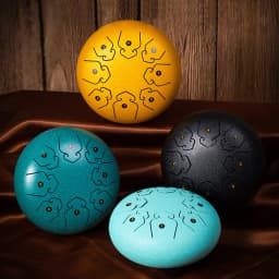 Rain Drum 3/4/6 Inch 6/8/9 Notes Waterproof Mini Chakra Drum Meditation Rain Chime Ideal for Yoga Meditation Prenatal Education