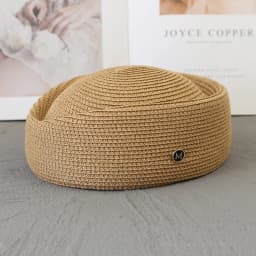 Straw Pillbox Hat Summer Beret Sun Hats Japanese Retro Weeding Fedora Hostess Fashion Millinery Fascinator Designer Painter Hat
