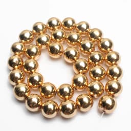 14K Gold Plated Natural Hematite Irregular Shape Loose Spacer Beads for Jewelry Making DIY Gorgeous Bracelets Necklace Earrings