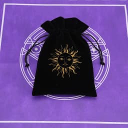 1Pcs 13x18cm Tarot Storage Velvet Bag Drawstring Pocket Board Game Card Embroidery Package Witchcraft Supplies for Altar Tarot