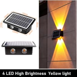 Solar Wall LED Light Outdoor Garden Decoration Wall Lamp High Brightness Up And Down Luminous Lighting Outdoor Solar LED Lamp