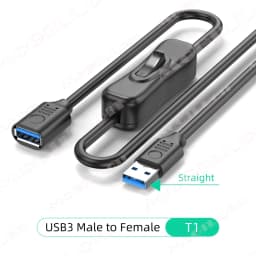 McGiLLon USB 3.0 Extender Cord Male to Female Extension Cable With ON OFF Switch for PC USB Fan LED Lamp USB Charger Power Cord