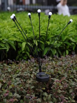 Garden Lights-New Upgraded Solar Powered Firefly Lights Outdoor Waterproof Vibran Garden Lights for Decorationi