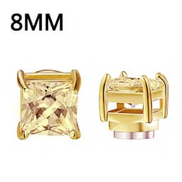 1Pairs Crystal Strong Magnetic Ear Stud Clip Earrings for Men and Women Punk Round Zircon Magnet Earrings Non Piercing Jewelry