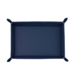 Free Customized Foldable PU Leather Tray for DIce Table Key Wallet Coin Organizer Square Tray Desktop Storage Box Jewelry Tray