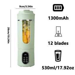 New Portable Juice Maker Blender for Shakes Smoothie 580ML Durable Juicer Steel Blades 2 in 1 Blender Bottle Smoothie Extractor