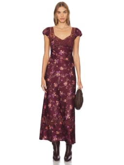 Fashionable Elegant Vintage Lace Patchwork Polka Dot Backless Maxi Dress For Women Luxurious Prom Dinner Party Wedding Guests
