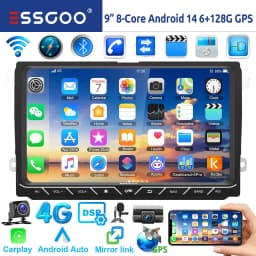 ESSGOO 9" Android 14 8-Core 6+128GB Carplay Car Stereo For VW Golf 5 6 Passat Polo Touran Tiguan Jetta 4G DSP GPS WIFI AM FM BT