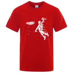 Summer Men T-shirt High Quality Blend Cotton Funny Astronaut Print Casual Loose Cool Men Casual Loose O-neck Men Tshirt Tee Top