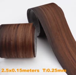 0.2-0.25mm Natural Thin Wood Veneer Roll White Oak Black Walnut Ebony Furniture Decorative Surface Board Panel Veener