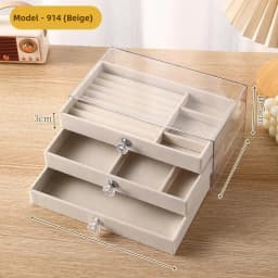 Elegant Multi-Layer Anti-Oxidation Jewelry Storage Box for Earrings Studs Necklaces High End Precise Handmade Accessories Box