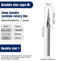Tungsten Carbide Rotary File Hard Alloy Rotary Bur Drill Bit 3mm Shank Engraving Cutter Grinding Head For Metal And Plastic