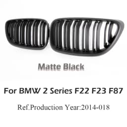 Front Bumper Kidney Grill M Color Carbon Print Fiber Chrome Performance Color Grille For BMW 2 Series F22 F23 F87 218i 220i 228i