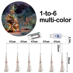 LED Firework Light 2x 4x 6x USB Powered Hanging Fairy Lights DIY Starburst Lamp for Garden Christmas Garland Festival Decor
