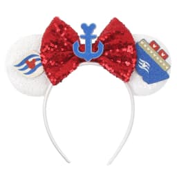 Cartoon Cute Mouse Ears 25th Anniversary Commemoration DIY Mouse Ears Magic Cruise Sparkle Bow DIY Headwear Adults Hairbands
