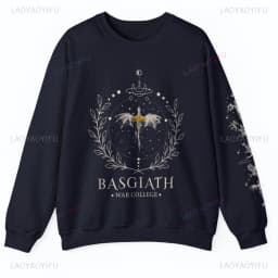 Fourth Wing Sweatshirt Basgiath War College Clothing Violet The Empyrean Series Fourth Wing Book Lover Apparel Women Pullover