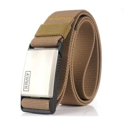 KOLBER Magnetic Elastic Belt for Men Quick Release Silver Buckle Casual belt Male Adjustable Stretch Waistband Hiking Girdle