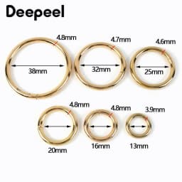 20Pcs 20/25/32/38mm Metal O Ring Buckles for Bag Straps Backpack Loops Clasp Keychain Connector Leather Hardware Accessories
