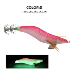 1 PC New Wooden Shrimp Bait with High-Intensity Luminous Effect, Equipped with Lead Pendant and Double-Layer Squid Hook