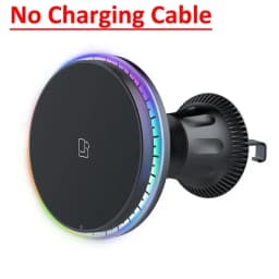 Magnetic Car Wireless Charger RGB For iPhone 13 14 15 16 17 Pro Max Macsafe Car Phone Holder Stand Mount Fast Charging Station
