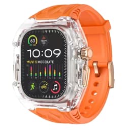 Transparent Modification Kit For Apple Watch 11 10 987 46 45mm Strap Case for IWatch Series 44 40mm 654SE Rubber Band Refit Mod