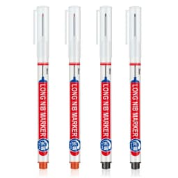 4Pcs/Set 20mm Deep Hole Long Nib Head Markers For Metal Perforating Pen Waterproof Bathroom Woodworking Decoration Multi-Purpose