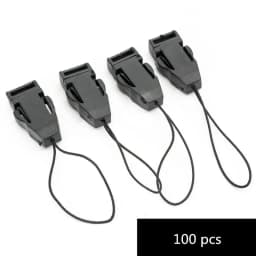 20-100Pcs Mini Black Plastic Buckle Lanyard Buckle Head DIY Hand-Woven Mobile Phone Chain Luggage Hardware Jewelry Accessories
