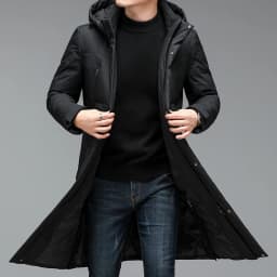 2026 winter long style Men's 90% White Duck Down coat warm Down Jackets hat detachable fashion Men thicken Jacket size M-5XL
