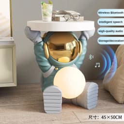 Astronaut Floor Coffee Table Home Accessories Nightstand Smart Furniture Sofa Beside Ornament Children's Room Decorative Lamps