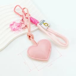 Luxury Charm Tassel Love Heart Pendant Handmade Creative Bowknot Keychain Cute Glossy Pendant Keychain Bag Accessories