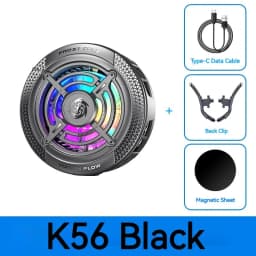 2IN1 Universal Portable Magnetic Clip Semiconductor Phone Cooler RGB Ambient Light Cooling Fan for Iphone 17 Samsung S25 Xiaomi