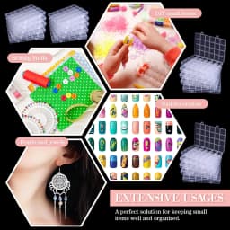 1/5Pc Multifunctional Clear Plastic Organizer Box with Grids Container Craft Storage for Beads Organizer Art DIY Jewelry