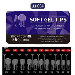 550pcs Translucent Frosted Nail Tips Soft Almond Coffin Square Acrylic Soft Full Cover False Nails Matte Press On Nails Manicure