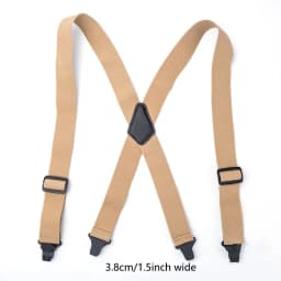Heavy Duty Work Suspenders for Men X-Back Gripper Clasps Adjustable Strap Fully Elastic Adult Widen Men's Suspender