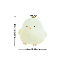 Silicone LED Bedside Night Light ABS Small Chicken Cute Desk Lamps Children's Room Bedrooms With button battery Deco Night Lamps