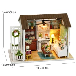 Mini Wooden Doll House DIY Small House Kit 3D Puzzle Making Room Dollhouses Toys Home Bedroom Decorations With Furniture Gifts