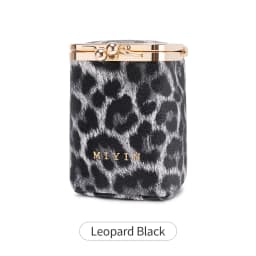 Leopard Print Lipstick Storage Bag Mini Portable Microfiber Leather Women's Makeup Bag Simple Jewelry Earphone Coin Purse with M