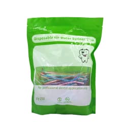 250 Pcs/Lot Disposable Air-Water Syringe Tips Plastic Three Ways Syringe Tips Water Air Syringe Head Nozzles for Washing Drying