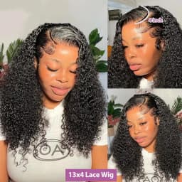 220% Density Short Bob Wig 16Inch 13x4 Water Deep Wave Lace Front Bob Wigs Human Hair 5x5 Lace Closure Curly Bob Wigs Human Hair