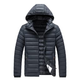 New hooded Lightweight Down Jacket for Men Slim Fit Solid Color Korean Style parkas Trendy Mens Cold-resistant Stylish men Coats