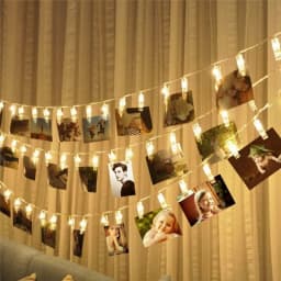 3m 20 LED Fairy String Lights with Photo Clips Card Holder Garland Lamp for Christmas Wedding Party Decorations