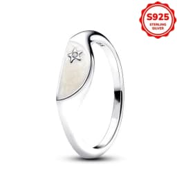 2026 Hot Selling 925 Silver Multi-Color Sun and Moon Heart-Shaped Ring for Women's Party Exquisite Jewelry Gift