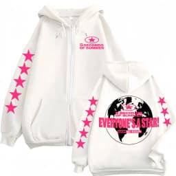 5 Seconds of Summer Everyone's A Star World Tour Zip Up Hoodies Men Women Harajuku Hip Hop Gothic Jacket Sweatshirt Hoodie Coats